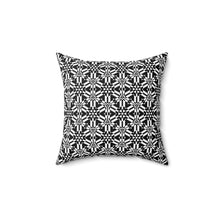 Load image into Gallery viewer, Black and White Abstract Pattern Faux Suede Square Pillow