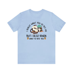 Beast Cats Short Sleeve T-Shirt: I Kind Of What To Bite You