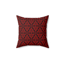 Load image into Gallery viewer, Red Abstract Pattern Faux Suede Square Pillow